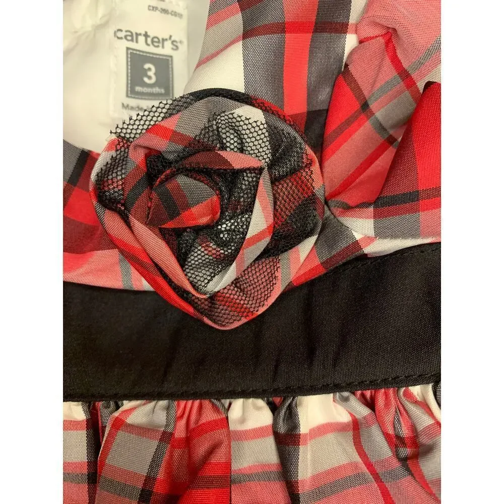 CARTER’S Infant Classic Holiday Plaid Dress / Size: 3 Months